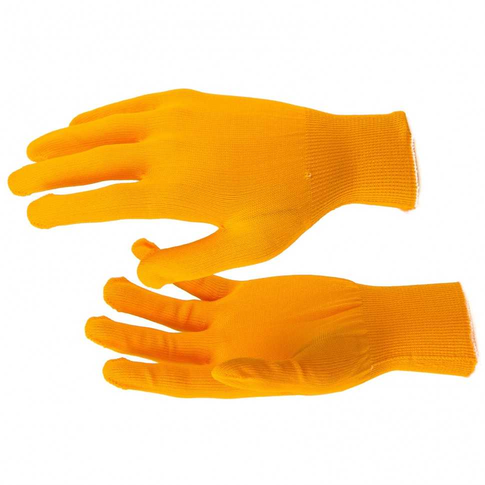 Перчатки Нейлон, 13 класс, оранжевые, XL Россия Перчатки из нейлона фото, изображение